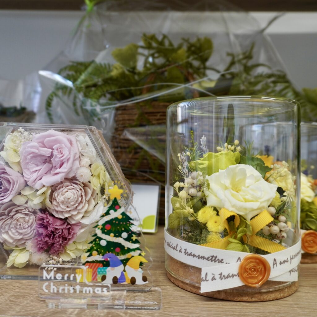 プリザ専花店舗内商品棚