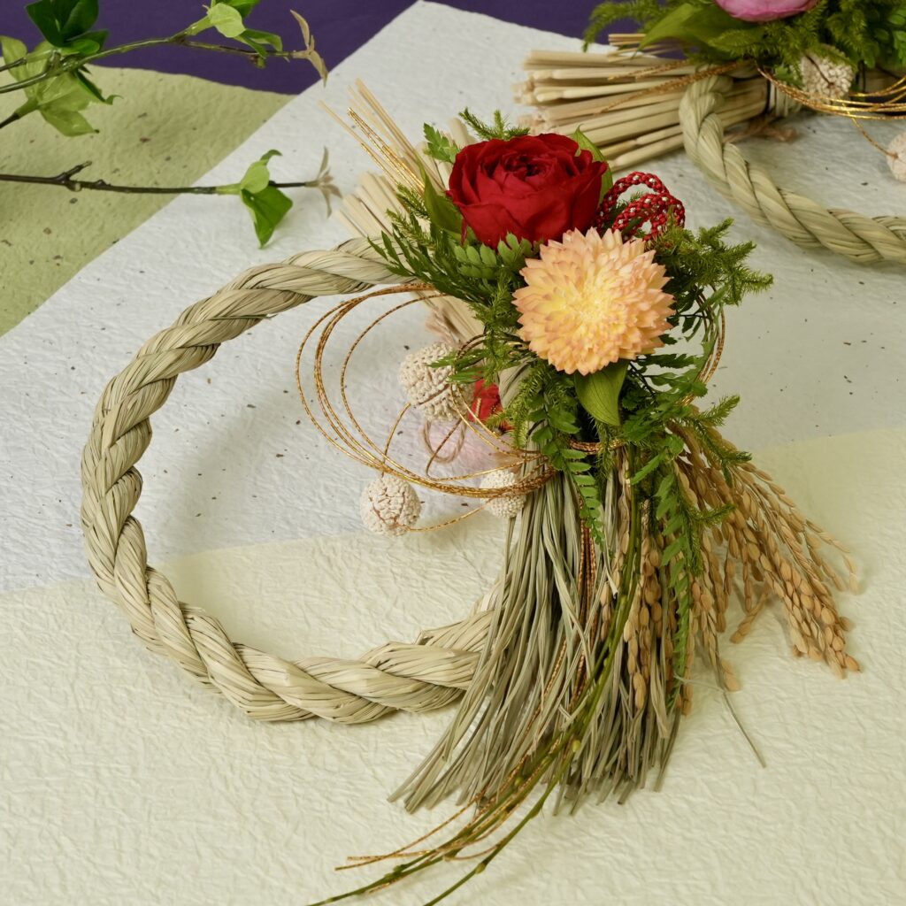 プリザ専花お正月アレンジ「迎華」